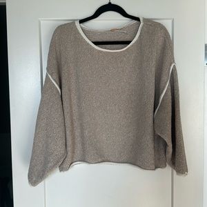 Free People Rolled Hem Sweater